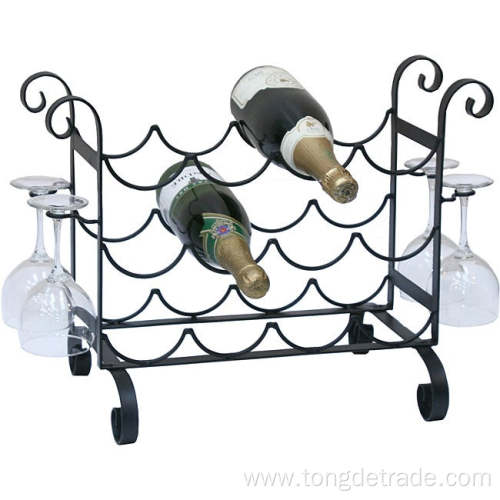 Save Space Wrought Iron wine shelf sheet metal